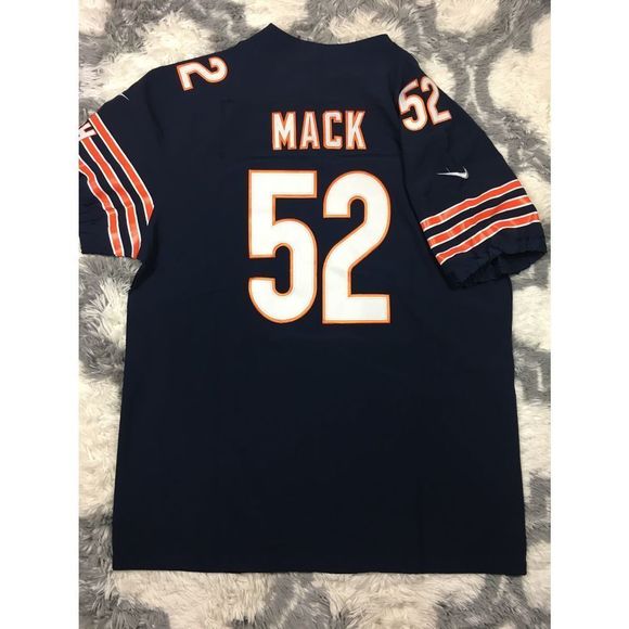 Nike Other - Chicago Bears Khalil Mack Nike Navy Vapor Elite Jersey Size 52 Used